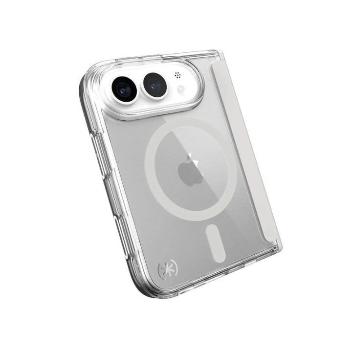 Permatomas „MagSafe“ dėklas „Speck Presidio Perfect Clear“ iPhone Fold