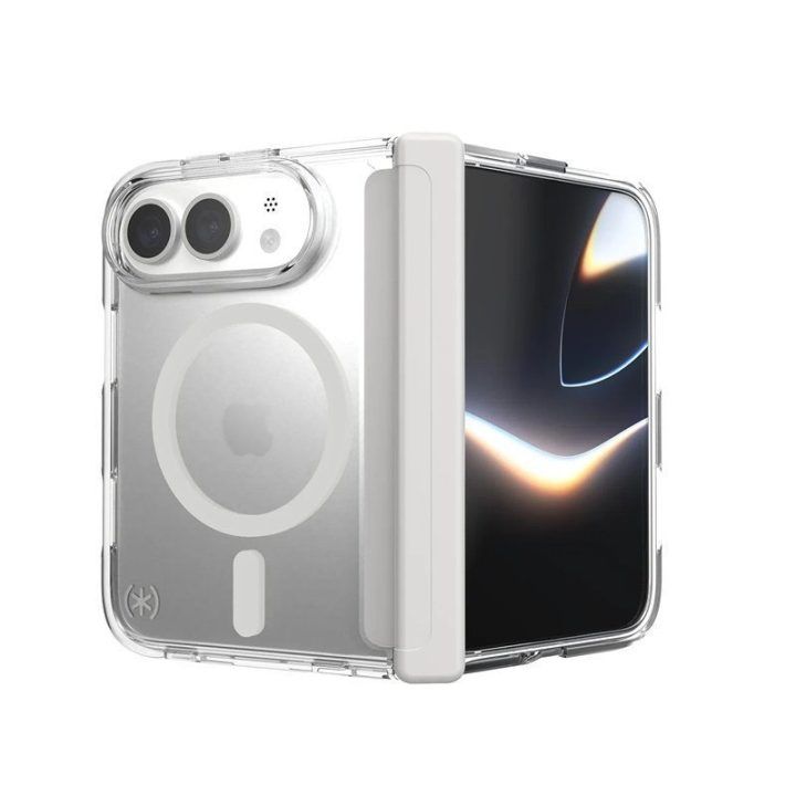Permatomas „MagSafe“ dėklas „Speck Presidio Perfect Clear“ iPhone Fold