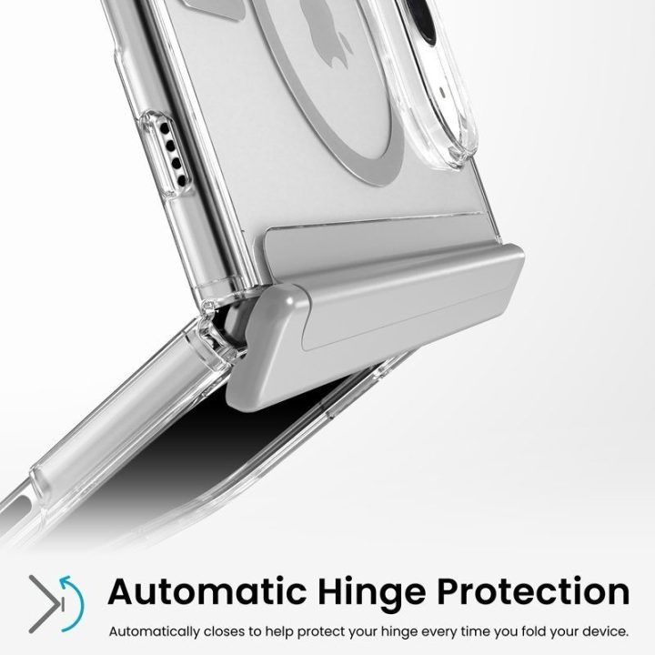 Permatomas „MagSafe“ dėklas „Speck Presidio Perfect Clear“ iPhone Fold