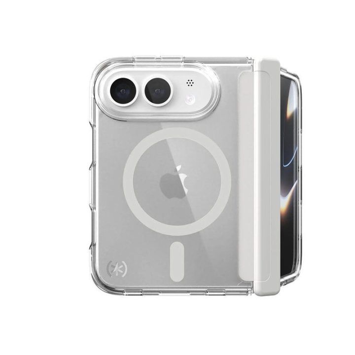 Permatomas „MagSafe“ dėklas „Speck Presidio Perfect Clear“ iPhone Fold