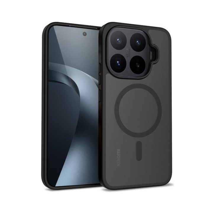 Dėklas Xiaomi 17T Crong Hybrid Matte Magnetic, juodas