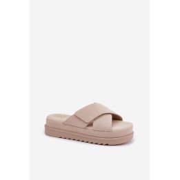 Smėlio spalvos platforminės basutės Step in style