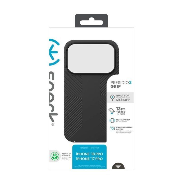 Dėklas Speck Presidio2 Grip MagSafe iPhone 18 Pro / 17 Pro, juodas