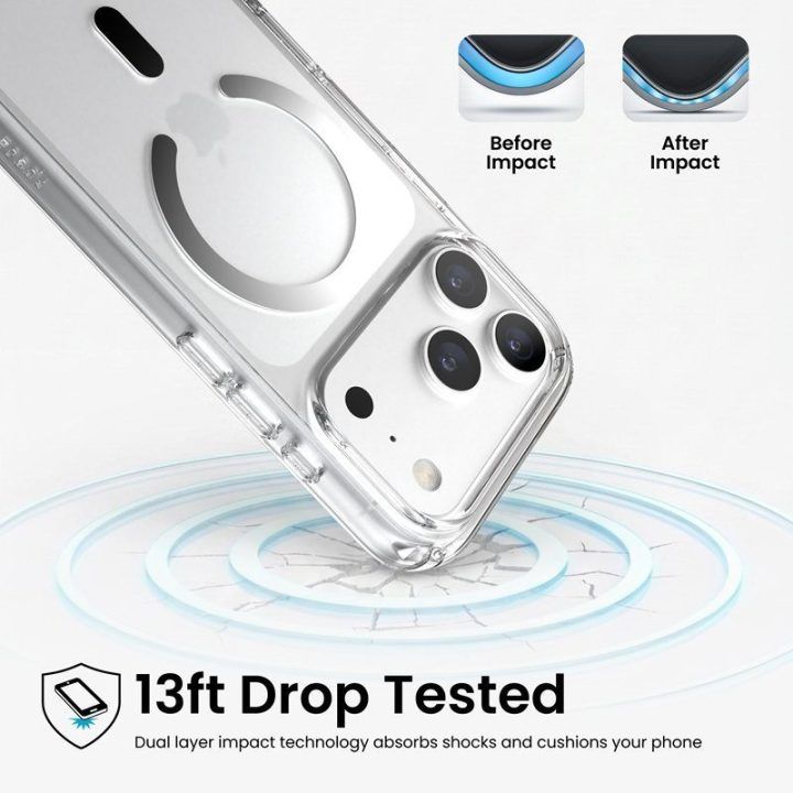 Permatomas dėklas Speck Presidio Perfect-Clear MagSafe iPhone 18 Pro / 17 Pro
