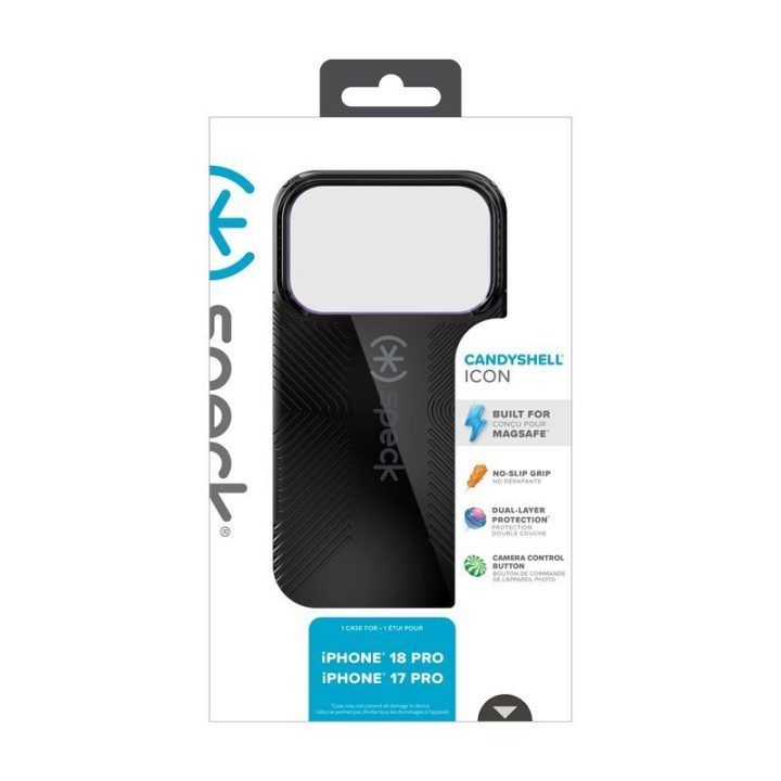 Dėklas iPhone 18 Pro / 17 Pro Speck Candyshell Icon MagSafe, juodas