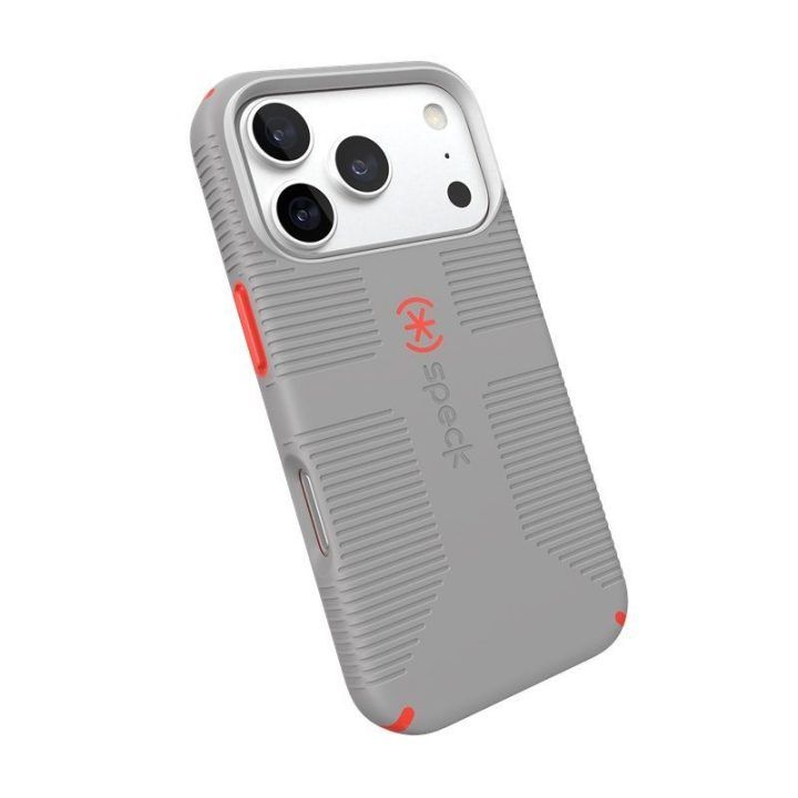 Dėklas iPhone 18 Pro / 17 Pro Speck Candyshell Grip MagSafe, pilkas