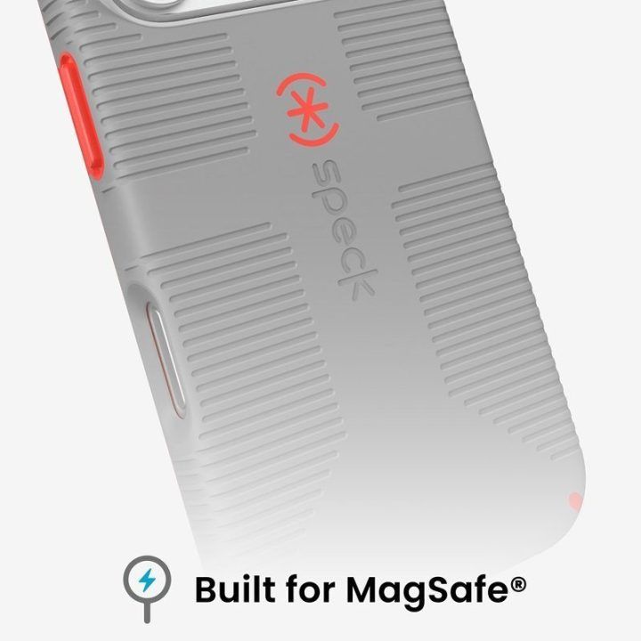 Dėklas iPhone 18 Pro / 17 Pro Speck Candyshell Grip MagSafe, pilkas