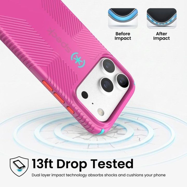 Dėklas iPhone 17 Pro ir 18 Pro Speck Candyshell Icon MagSafe, rožinis