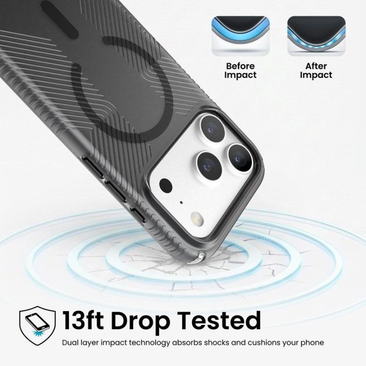 Dėklas Speck Presidio Lux Grip MagSafe iPhone 18 Pro / 17 Pro, Obsidian