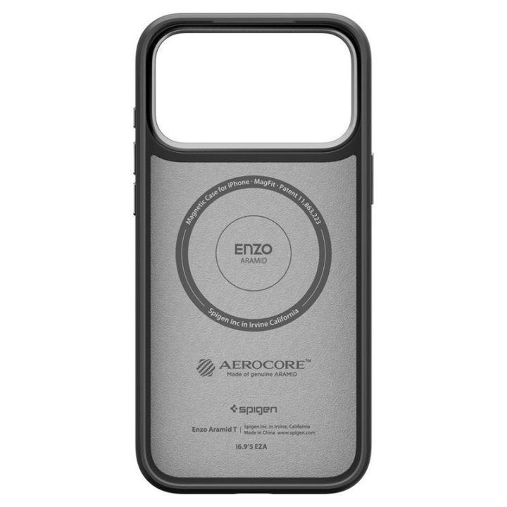 Dėklas iPhone 17 Pro Spigen Enzo Aramid T, juodas