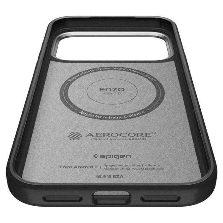 Dėklas iPhone 17 Pro Spigen Enzo Aramid T, juodas