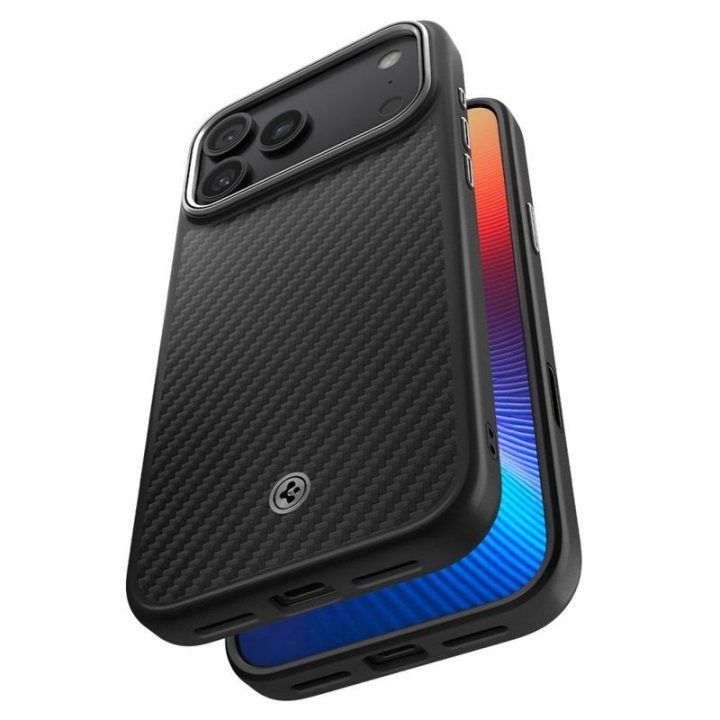 Dėklas iPhone 17 Pro Spigen Enzo Aramid T, juodas