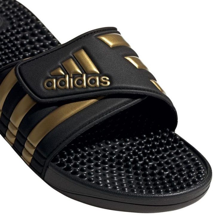 Adidas Adissage šlepetės, juodos ir auksinės