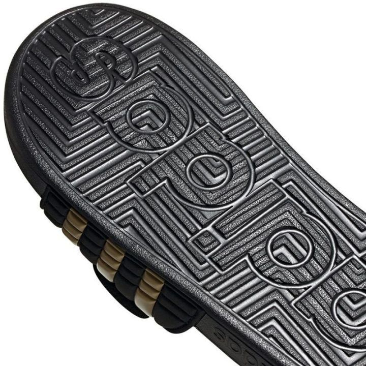 Adidas Adissage šlepetės, juodos ir auksinės