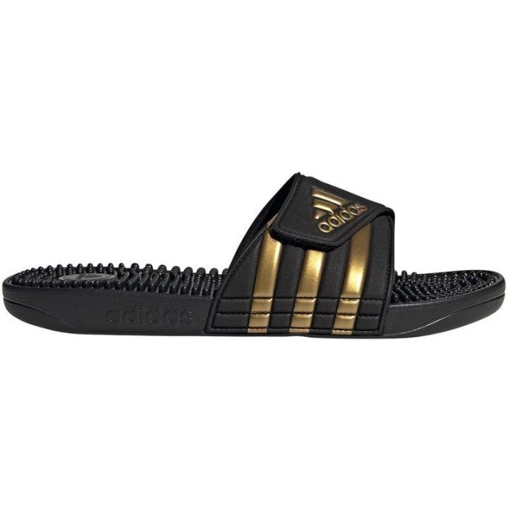 Adidas Adissage šlepetės, juodos ir auksinės