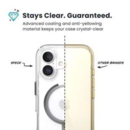Permatomas dėklas iPhone 17 Speck Presidio Perfect Clear MagSafe