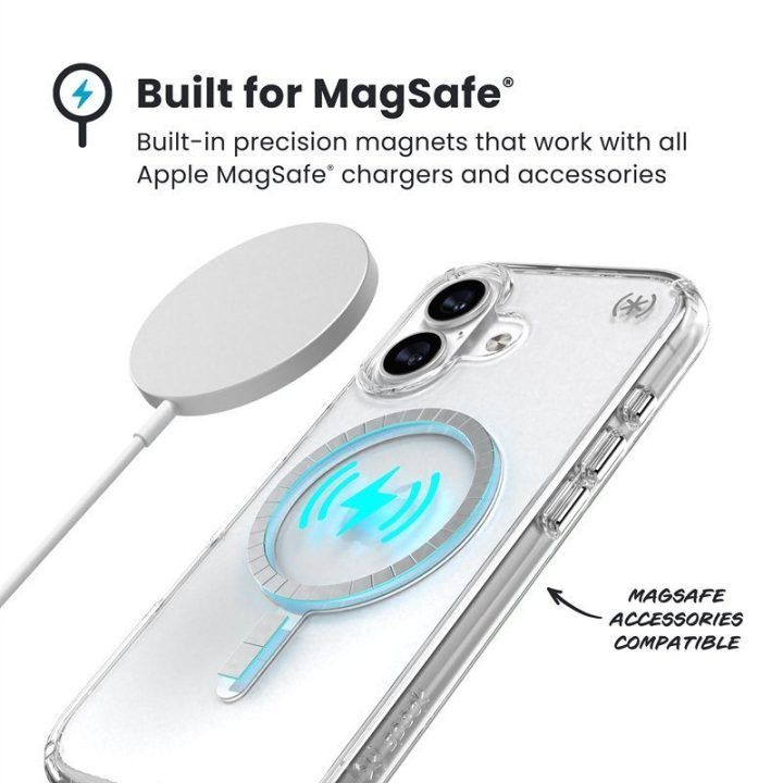 Permatomas dėklas iPhone 17 Speck Presidio Perfect Clear MagSafe