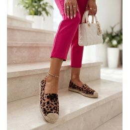 Moteriškos leopardinės espadrilės ant platformos Maxwell