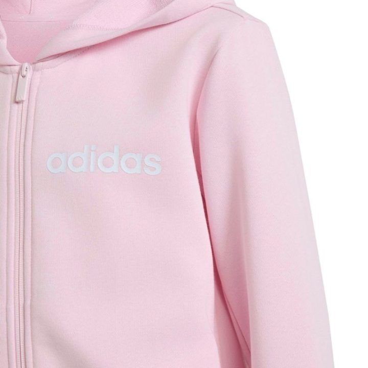 Vaikiškas adidas sportinis kostiumas, rožinis ir pilkas