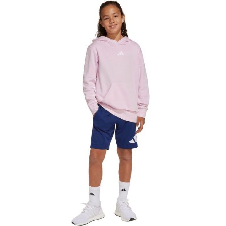 Vaikiškas adidas džemperis su gobtuvu, rožinis