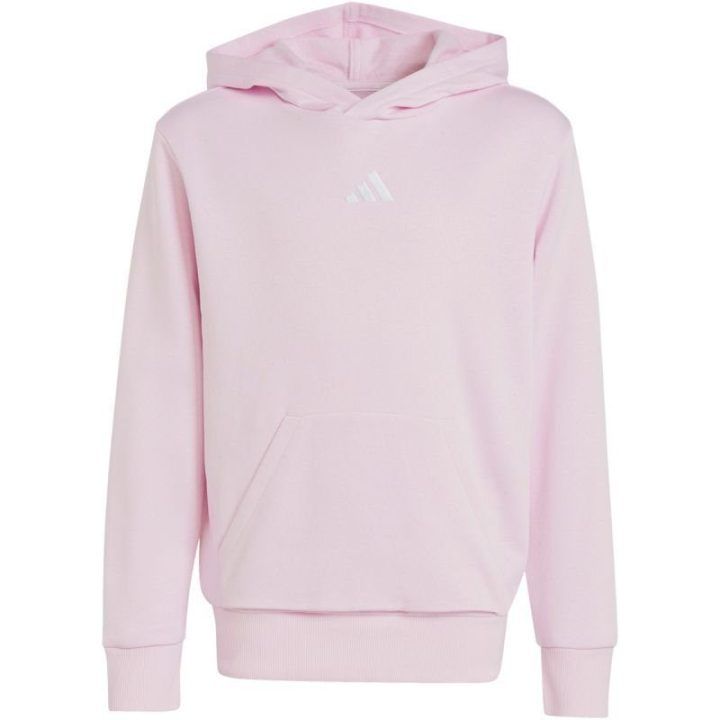 Vaikiškas adidas džemperis su gobtuvu, rožinis