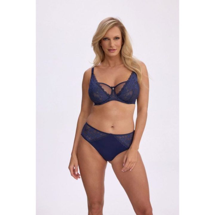 Moteriška pusiau standi liemenėlė tamsiai mėlyna