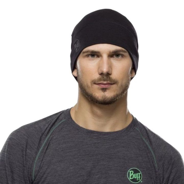 Vyriška merino kepurė Buff Lightweight Beanie, juoda
