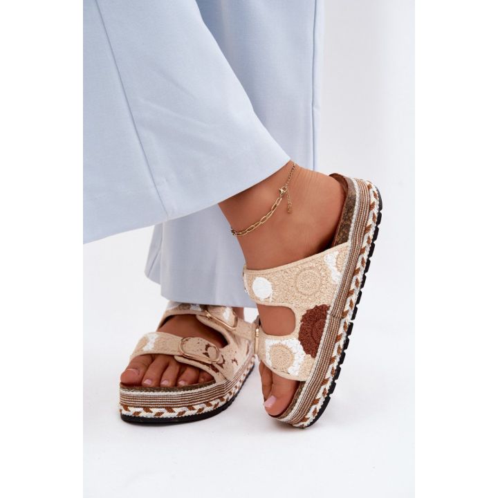 Tekstilinės platforminės basutės Step in style
