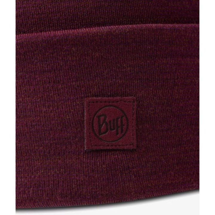 Merino kepurė BUFF Midweight, bordo