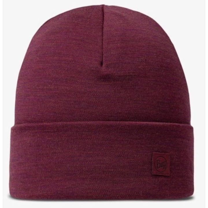 Merino kepurė BUFF Midweight, bordo