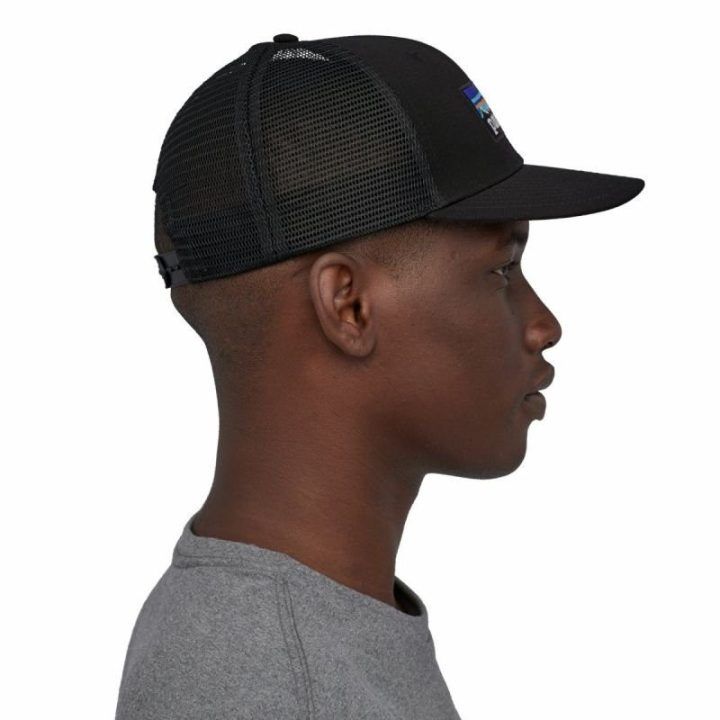 Patagonia Logo Trucker kepurė su snapeliu, juoda