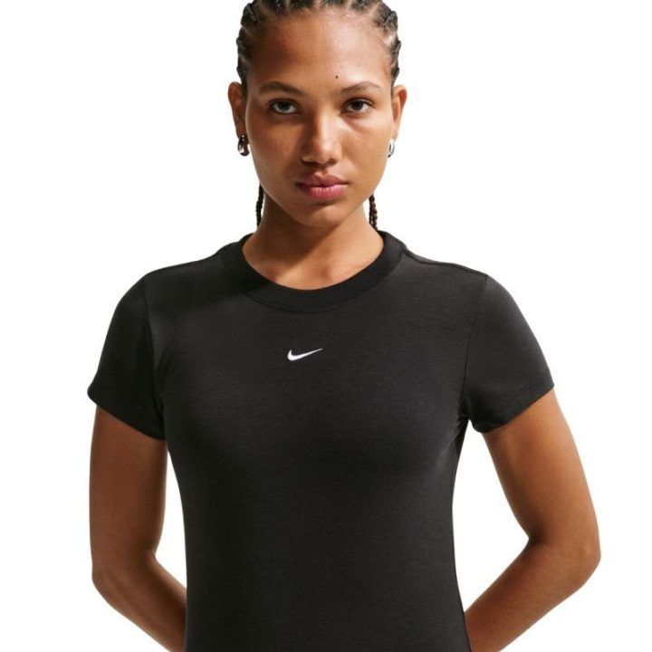 Moteriški Nike Sportswear Chill Knit marškinėliai, juodi