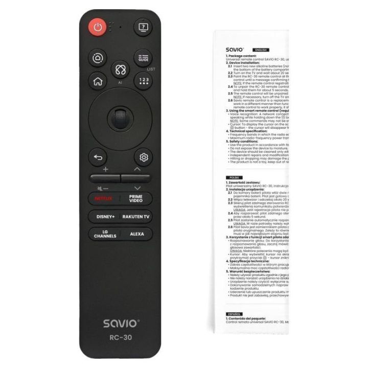 Universalus LG televizoriaus pultelis SAVIO RC-30