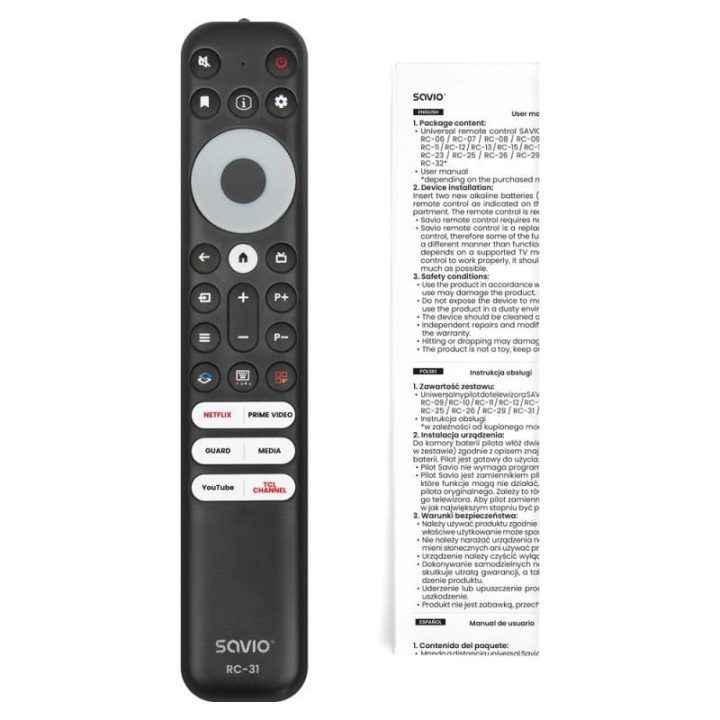 Universali TCL televizoriaus pultas Savio RC-31