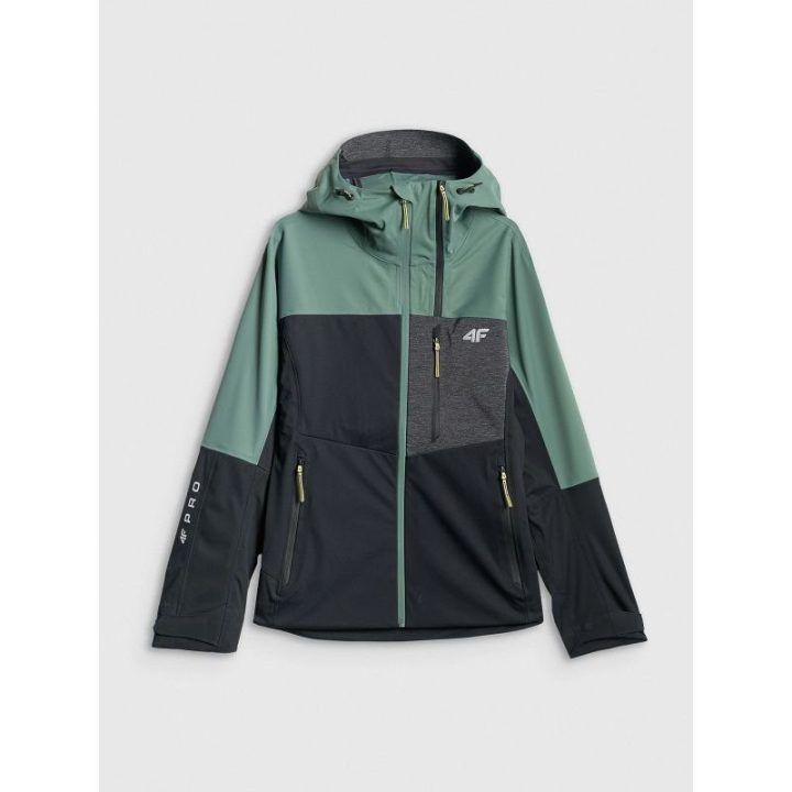Moteriška softshell striukė 4F PRO NeoDry 10000, juoda ir žalsva