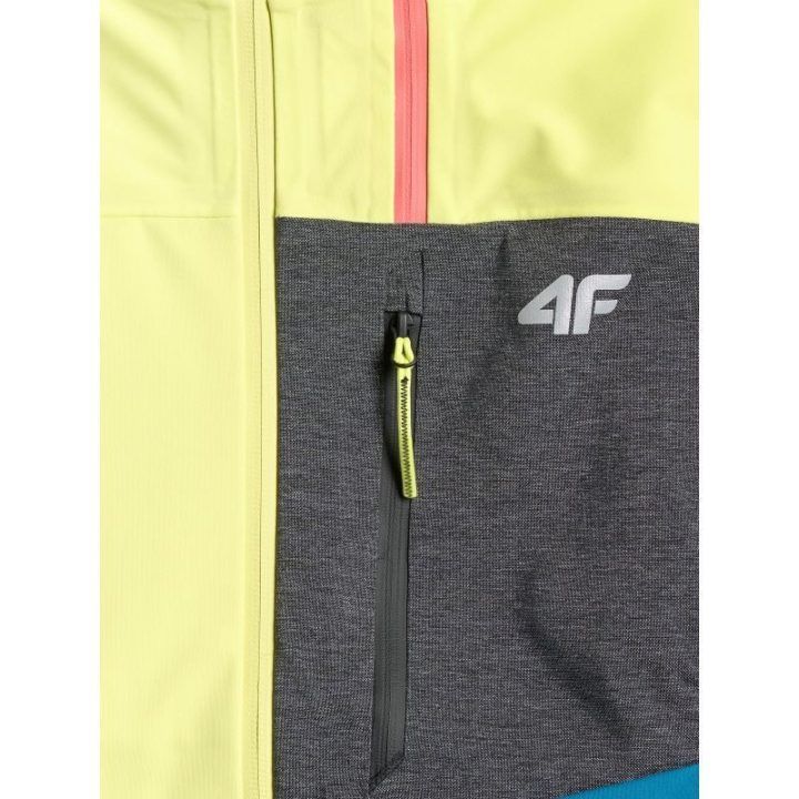 Moteriška softshell striukė 4F PRO, geltona ir mėlyna