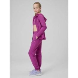Mergaičių sportinės kelnės 4F jogger, rožinės
