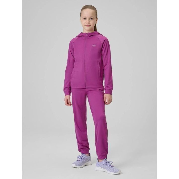 Mergaičių sportinės kelnės 4F jogger, rožinės