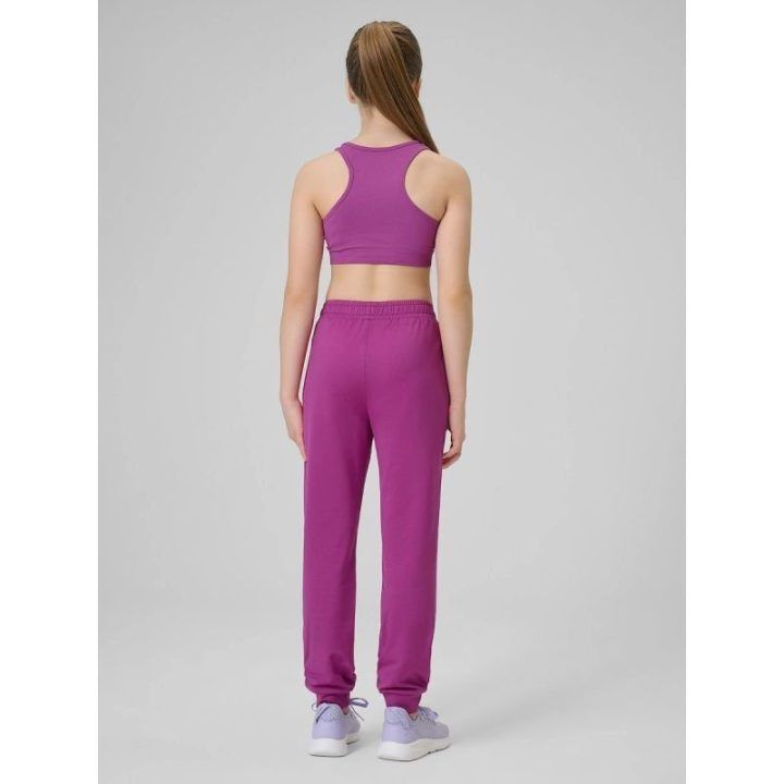 Mergaičių sportinės kelnės 4F jogger, rožinės