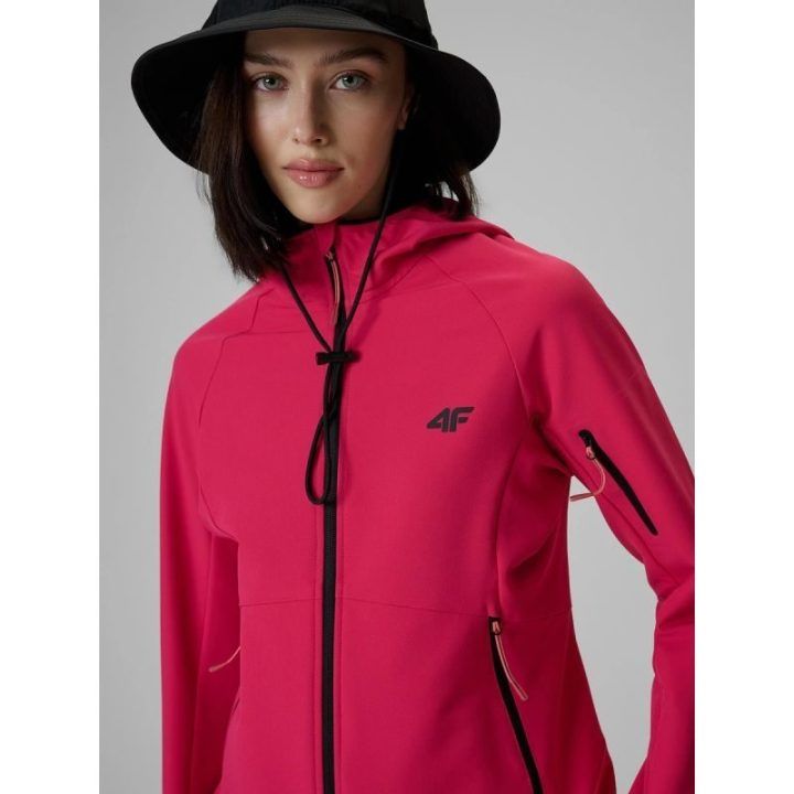 Moteriška softshell striukė 4F, rožinė