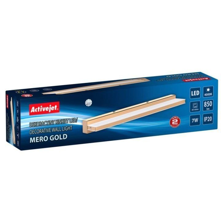 LED sieninis šviestuvas Activejet AJE-MERO GOLD
