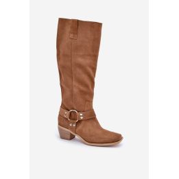 Ilgaauliai batai virš kelių su kulnu Step in style