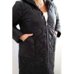 Moteriška žieminė Plus Size striukė su gobtuvu, raudonos spalvos