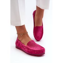 Fuksijos spalvos moteriški mokasinai Step in style