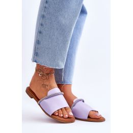 Šviesiai violetinės basutės su kulnu Step in style