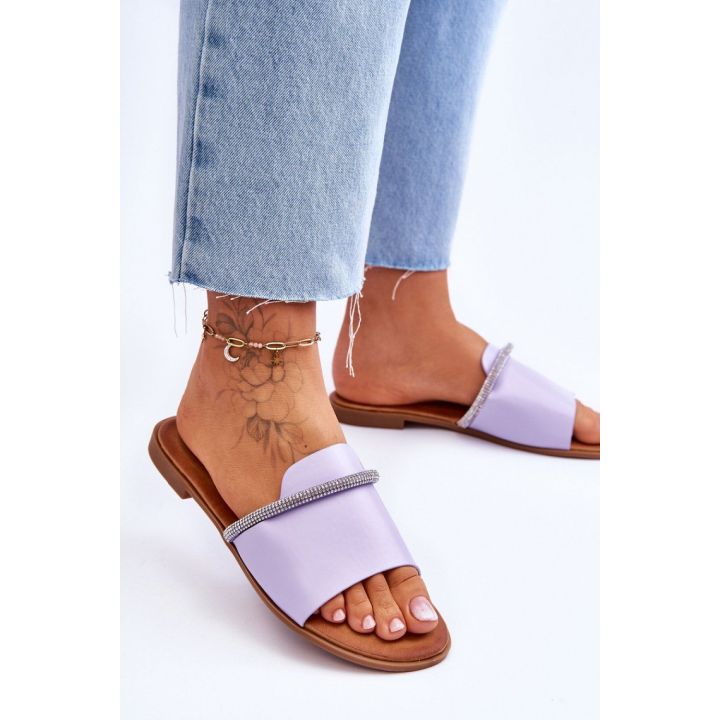 Šviesiai violetinės basutės su kulnu Step in style