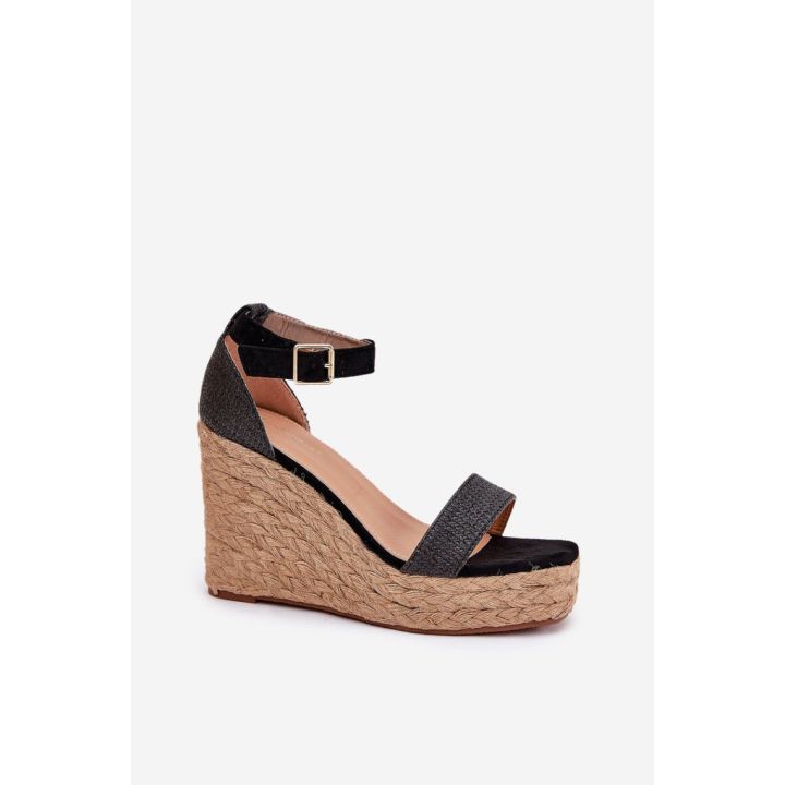 Juodos aukštakulnės basutės su platforma Step in style
