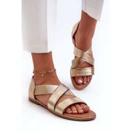 Auksinės basutės su kulnu Step in style