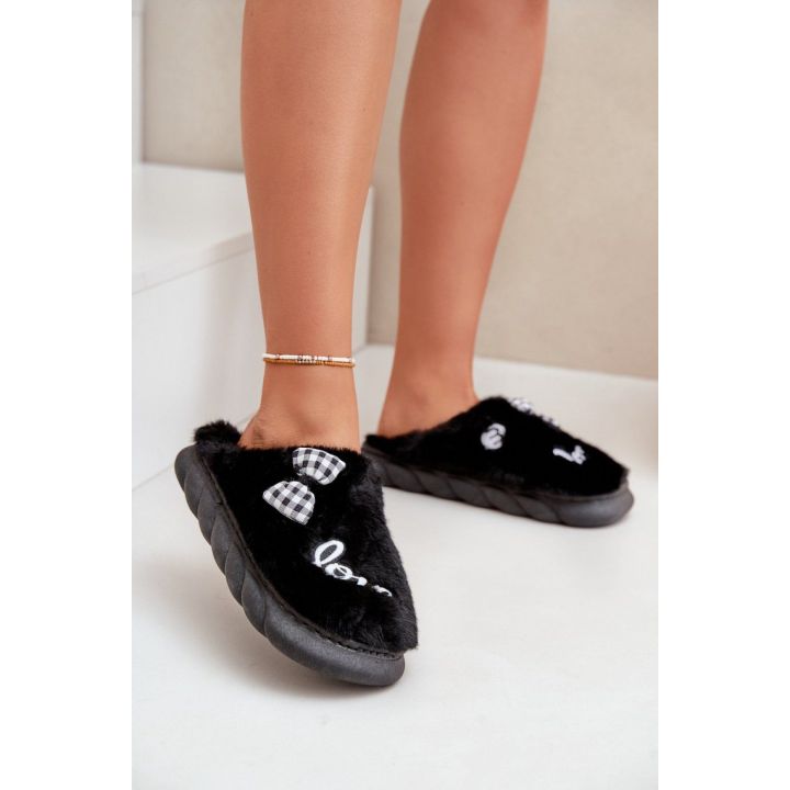 Moteriškos šlepetės su kailiniu pamušalu Step in style