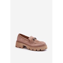 Zomšos imitacijos mokasinai su storu padu Step in style